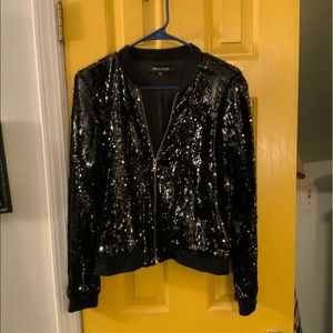 Sequin bomber jacket